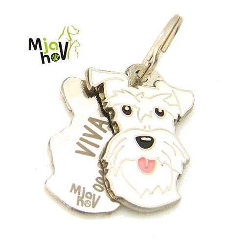 ID-brikker-schnauzer-hvit-gravert.jpg personlige ID-brikker MjavHov - graverte, online